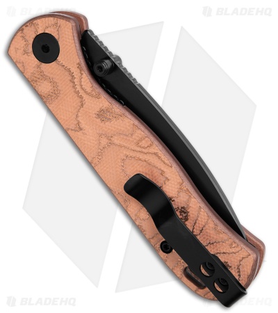 QSP Ferret Liner Lock Knife Copper Foil G-10 (3" Black Nitro-V)