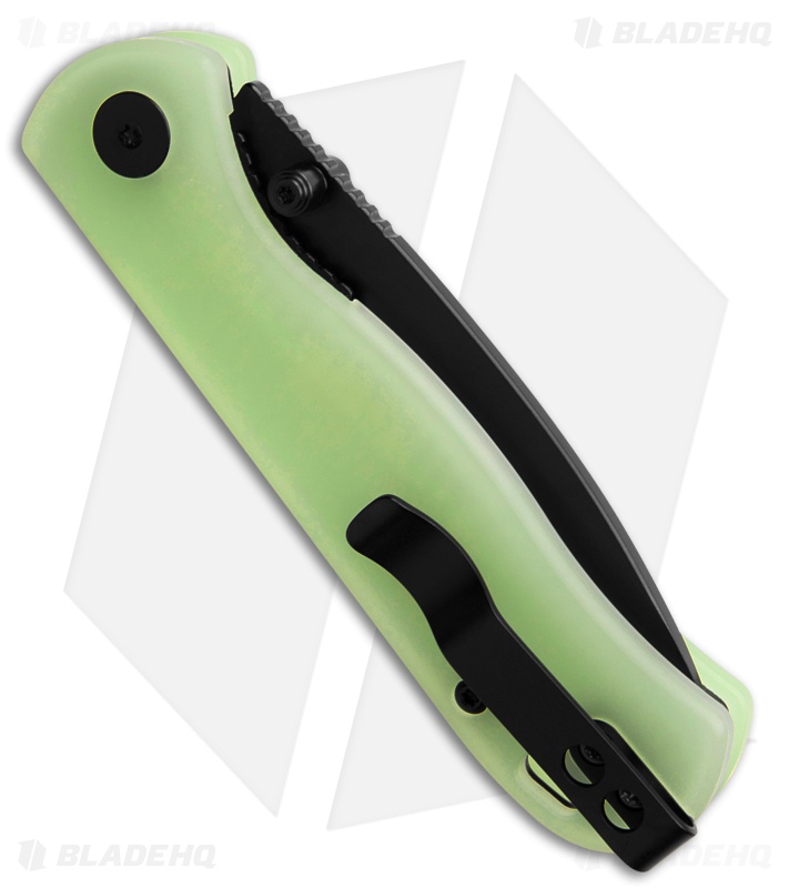 QSP Ferret Liner Lock Knife Glow-In-The-Dark Resin (3" Black Nitro-V)