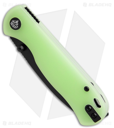 QSP Ferret Liner Lock Knife Glow-In-The-Dark Resin (3" Black Nitro-V)