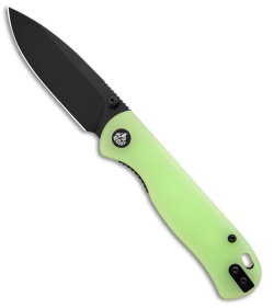 QSP Ferret Liner Lock Knife Glow-In-The-Dark Resin (3" Black Nitro-V)