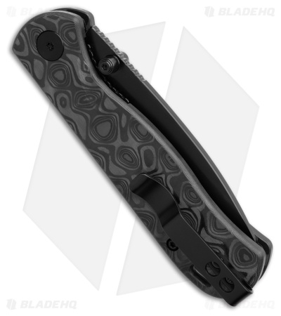 QSP Ferret Liner Lock Knife Marble Carbon Fiber (3" Black Nitro-V) 
