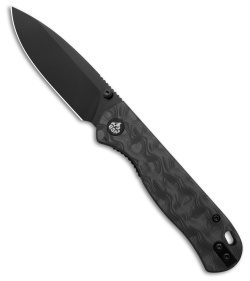 QSP Ferret Liner Lock Knife Marble Carbon Fiber (3" Black Nitro-V)