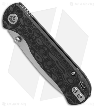 QSP Ferret Liner Lock Knife Marble Carbon Fiber (3" SW Nitro-V) 
