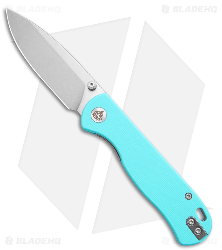 QSP Ferret Liner Lock Knife Sky Blue G-10 (3" SW Nitro-V)