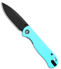 QSP Ferret Liner Lock Knife Sky Blue G-10 (3" Black Nitro-V)