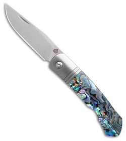 QSP Heron Slip Joint Knife Abalone + Stainless Steel Bolsters (2.75" Satin)