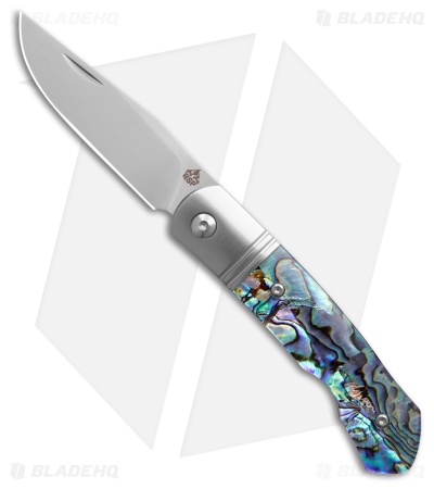 QSP Heron Slip Joint Knife Abalone + Stainless Steel Bolsters (2.75" Satin)