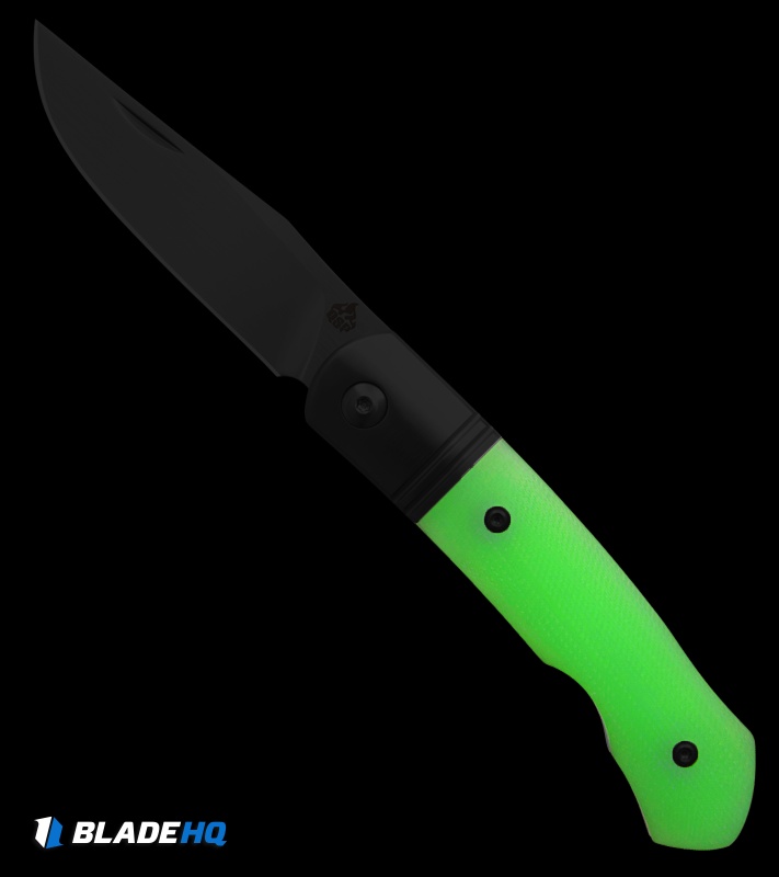 QSP Heron Slip Joint Knife Glow-In-The-Dark G-10 Steel Bolsters (2.75" Satin)