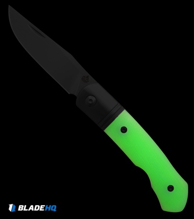 QSP Heron Slip Joint Knife Glow-In-The-Dark G-10 Steel Bolsters (2.75" Satin)