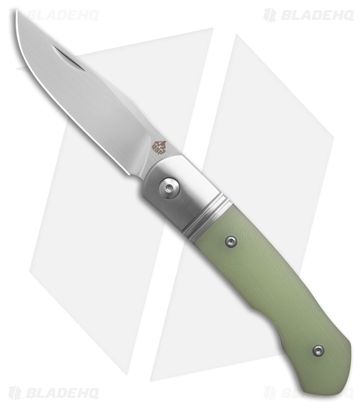 QSP Heron Slip Joint Knife Glow-In-The-Dark G-10 Steel Bolsters (2.75" Satin)