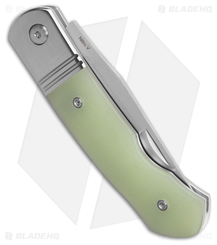 QSP Heron Slip Joint Knife Glow-In-The-Dark G-10 Steel Bolsters (2.75" Satin)
