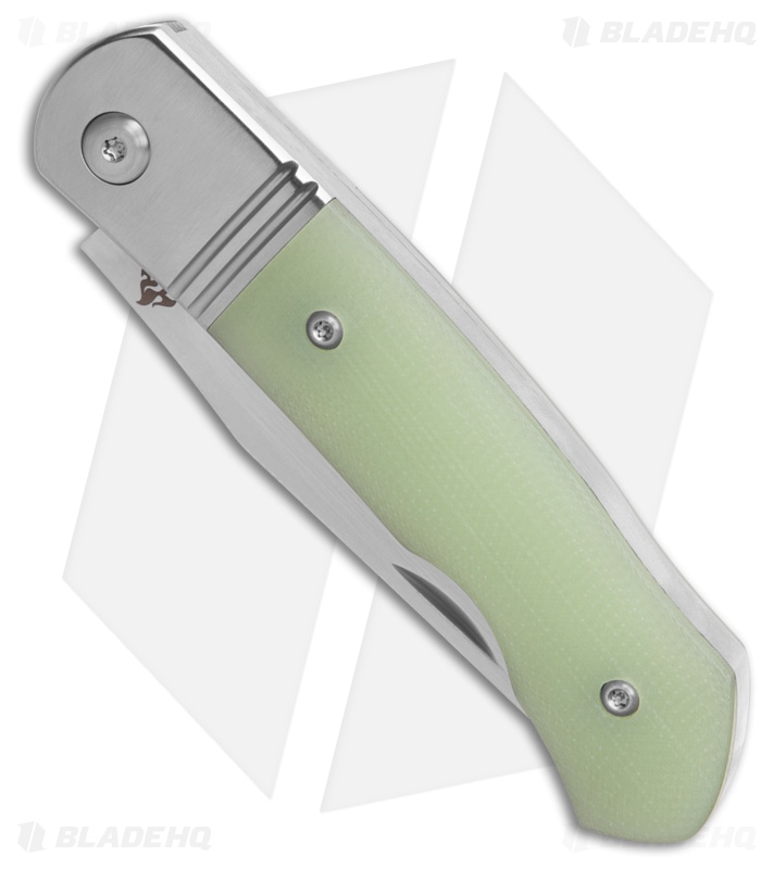 QSP Heron Slip Joint Knife Glow-In-The-Dark G-10 Steel Bolsters (2.75" Satin)