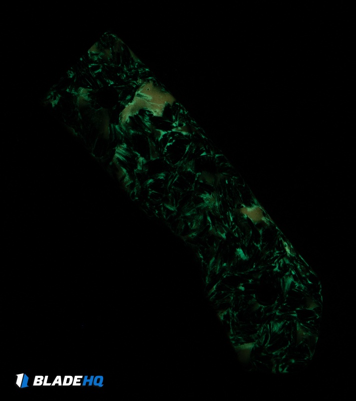 QSP Heron Slip Joint Knife Glow-In-The-Dark Orange Shredded CF (2.75" Satin)