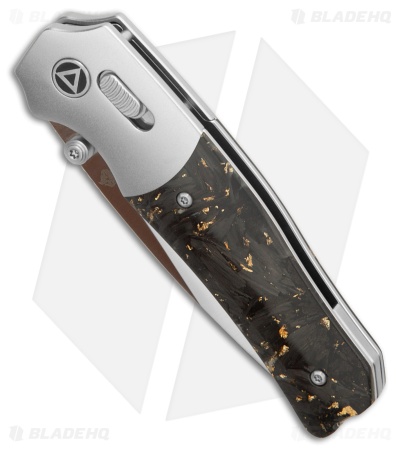 QSP Jacob Lundquist Vault Glyde Lock Knife BB Al + Gold Foil CF (3.25" Satin)