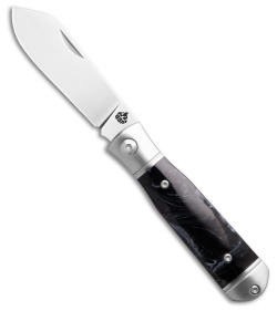 QSP Jumping Jack Slip Joint Knife Black/White Resin (2.75" Satin)