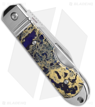 QSP Moray Slip Joint Knife Raffir Calceon Ocean Blue (2.7" Satin Vanax)