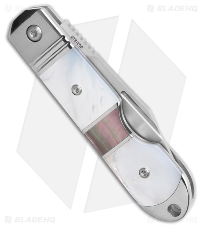 QSP Moray Slip Joint Knife Synthetic Mother Of Pearl (2.7" Satin Vanax)