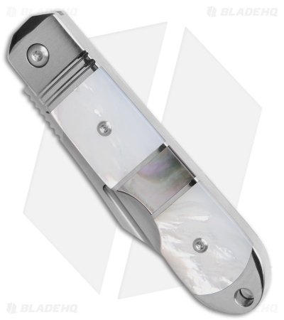 QSP Moray Slip Joint Knife Synthetic Mother Of Pearl (2.7" Satin Vanax)
