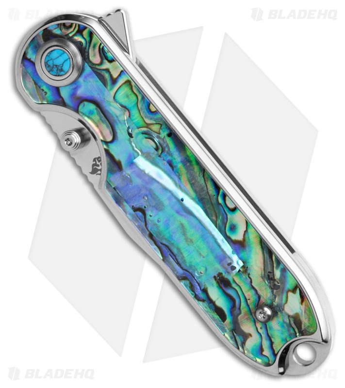 QSP Nebula Liner Lock Knife Abalone (2.9" Mirror 14C28N)