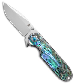 QSP Nebula Liner Lock Knife Abalone (2.9" Mirror 14C28N)