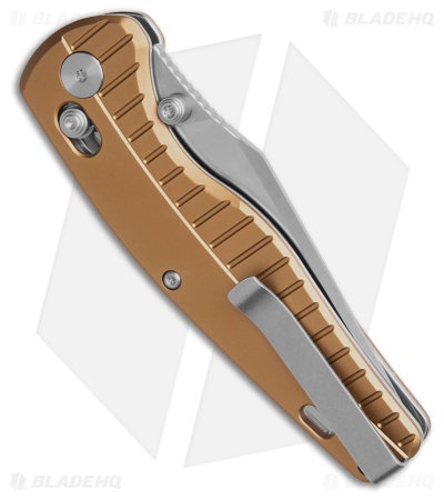 QSP Reptile Glyde Lock Knife Champagne Aluminum (3.4" Stonewash/Satin)