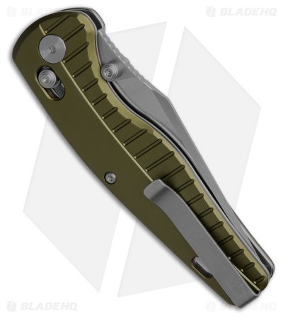 QSP Reptile Glyde Lock Knife OD Green Aluminum (3.4" Stonewash/Satin)