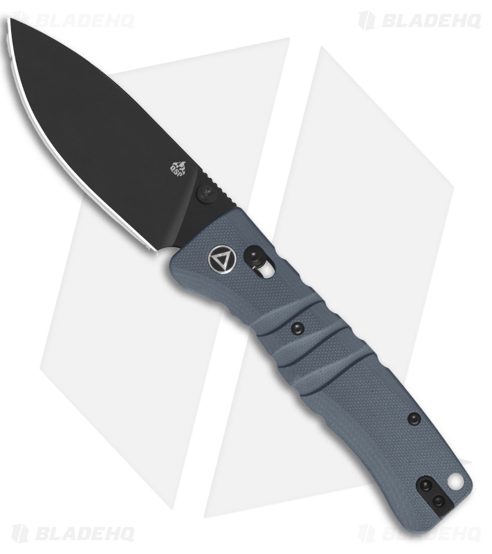 QSP Ripley Glyde Lock Gray G-10 Drop Point Black 14C28N