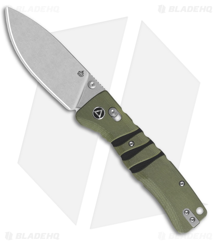 QSP Ripley Glyde Lock Knife Green G-10 (3.5" Stonewash)