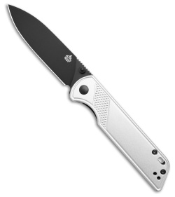 QSP Parrot V2 Liner Lock Knife Silver Aluminum (3.25" Black)