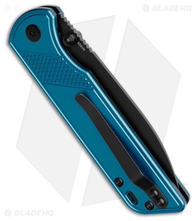 QSP Parrot V2 Liner Lock Knife Blue Aluminum (3.25" Black)