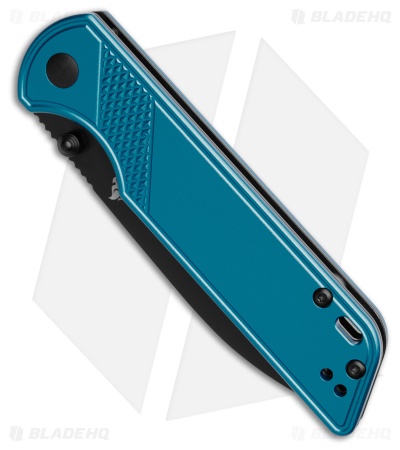 QSP Parrot V2 Liner Lock Knife Blue Aluminum (3.25" Black)