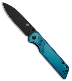 QSP Parrot V2 Liner Lock Knife Blue Aluminum (3.25" Black)