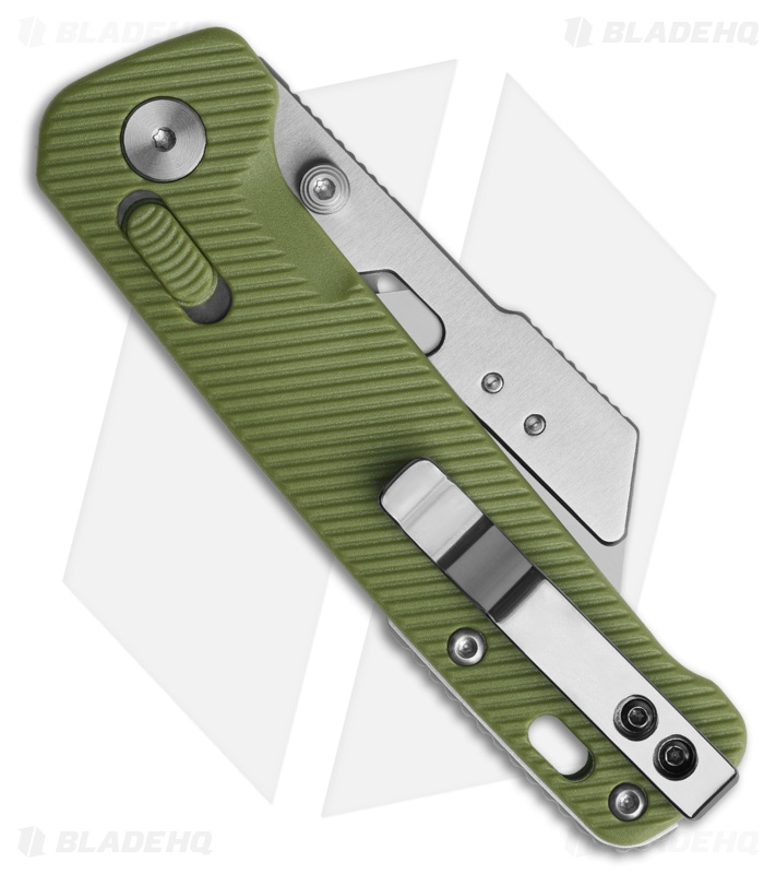 QSP Penguin Workmate Glyde Lock Utility Knife OD Green FRN (2.38" Satin)