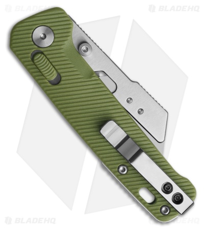 QSP Penguin Workmate Glyde Lock Utility Knife OD Green FRN (2.38" Satin)