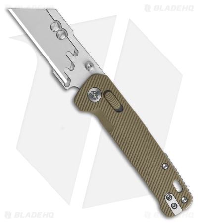 QSP Penguin Workmate Glyde Lock Utility Knife Khaki FRN (2.38" Satin)