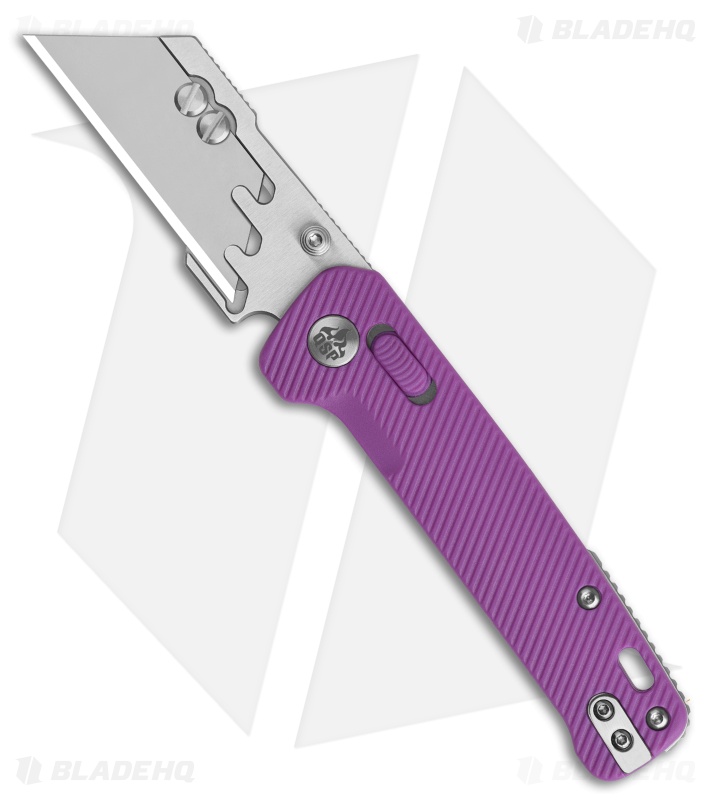 QSP Penguin Workmate Glyde Lock Utility Knife Purple FRN (2.38" Satin)