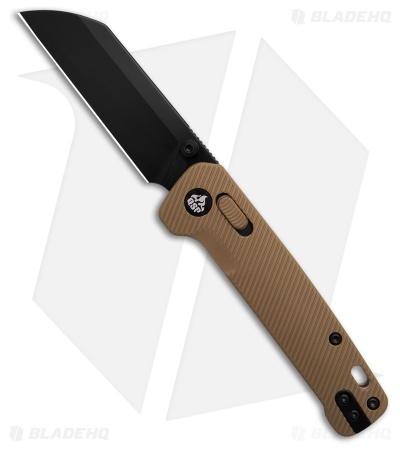 QSP Penguin Glyde Lock Knife Khaki FRN (3.1" Black) QS130GL-C2