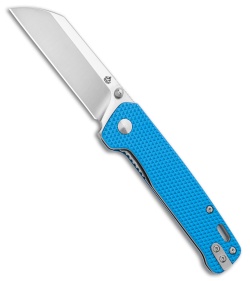 QSP Penguin Liner Lock Knife Blue Diamond Aluminum (3" Satin S90V)