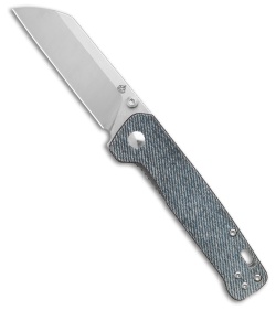 QSP Penguin V2 Liner Lock Knife Denim Micarta (3" SW/Satin)