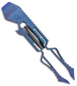 RB Tools & Design Enigma Titanium Pocket Probe Tool - Blue/Purple Floral