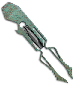 RB Tools & Design Enigma Titanium Pocket Probe Tool - Green/Bronze Paisley