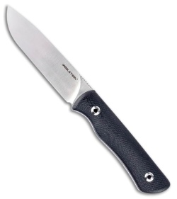 Real Steel Bushcraft Plus II Fixed Blade Knife Black G-10 (4.6" Satin Full Flat)