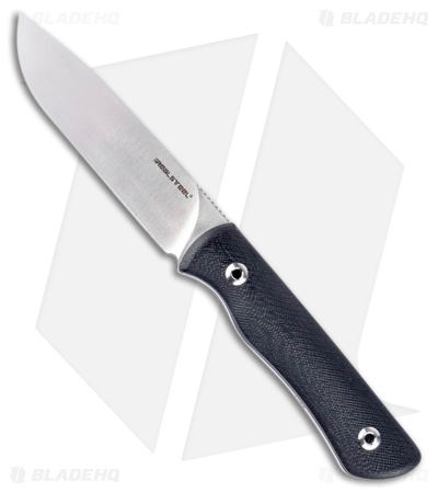 Real Steel Bushcraft Plus II Fixed Blade Knife Black G-10 (4.6" Satin Full Flat)
