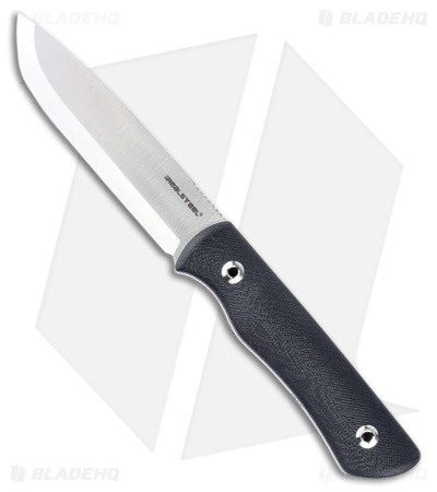 Real Steel Bushcraft Plus II Fixed Blade Knife Black G-10 (4.6" Satin Scandi)