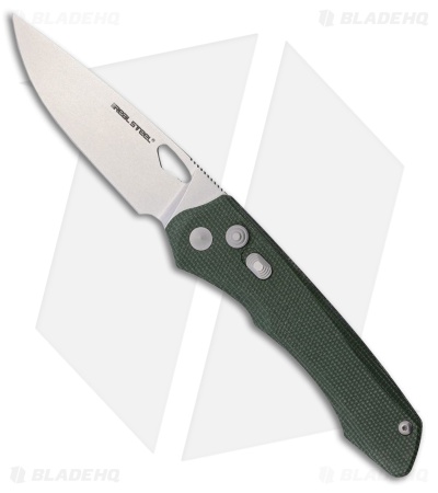 Real Steel Griffin Pro Knife Green Canvas Micarta SW
