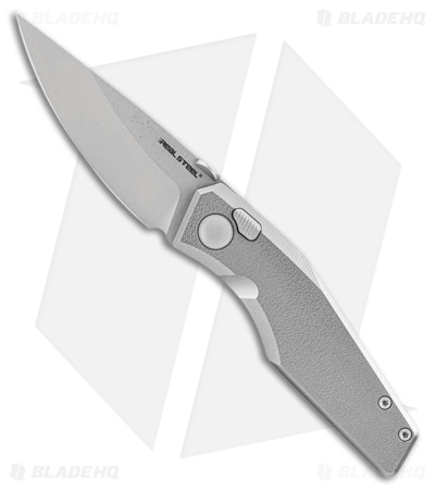 Real Steel Spectrum Premium Button Lock Knife Textured Titanium (3.4" SW Vanax)