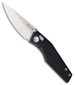Real Steel Spectrum Button Lock Knife Black G-10 (3.4" Satin)
