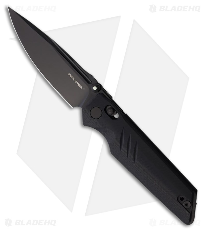 Real Steel Sacra Crossbar Lock Knife Black G-10 (3.3" Black PVD)