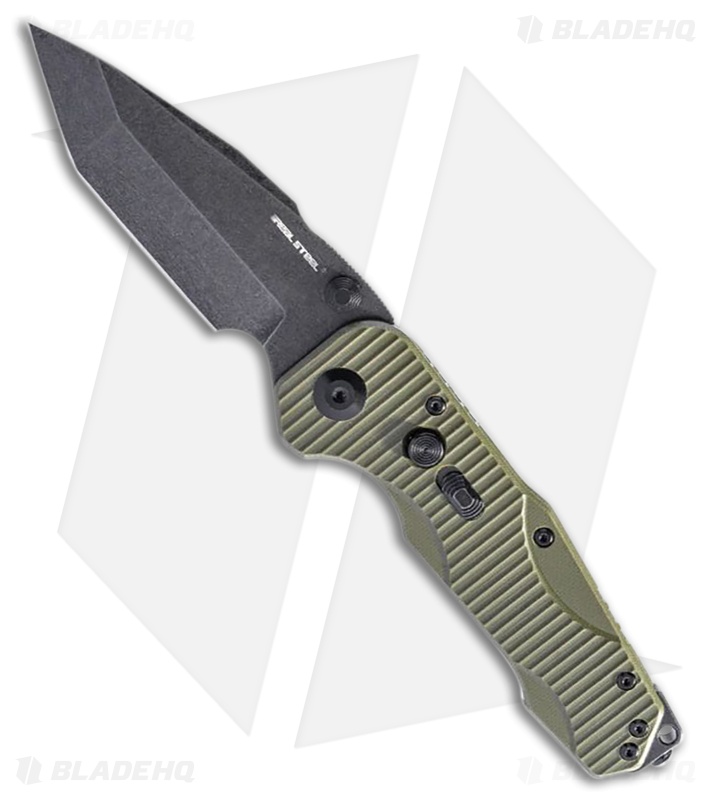 Real Steel Evolution Ironclad Tanto Knife OD Green G-10/SS (3.8" Black SW)