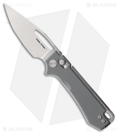 Real Steel Vis Crossbar Lock Knife Gray G-10 (2.7" Satin)